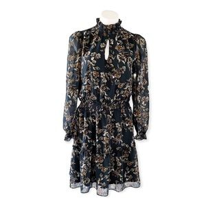 Anthropologie’s Drew Dress Floral Green Smocked Neck Tiered Mini Size S NWT $308